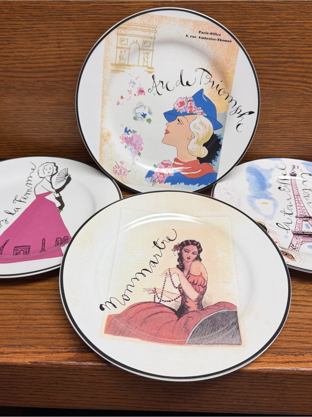 Vintage-Inspired Rosanna Dessert Plates Set of 4
